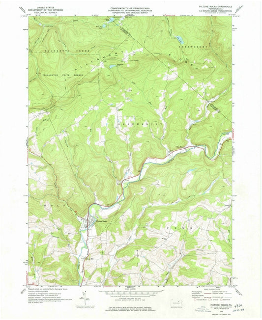 1970 Picture Rocks, PA - Pennsylvania - USGS Topographic Map