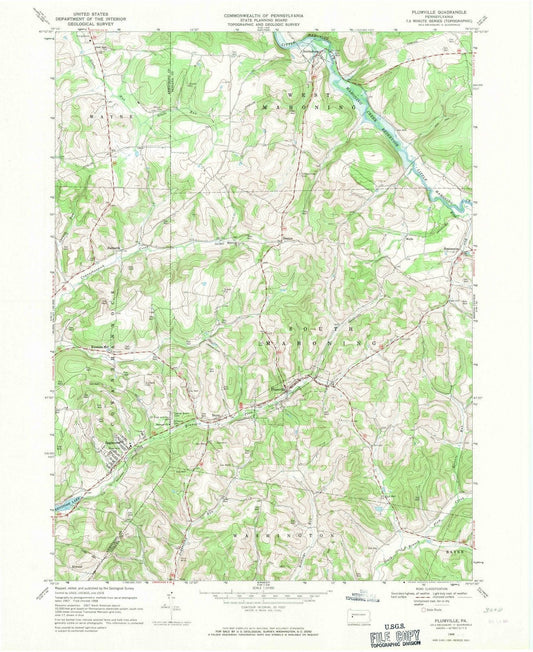 1968 Plumville, PA - Pennsylvania - USGS Topographic Map