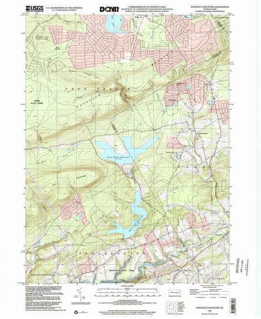 1999 Pohopoco Mountain, PA - Pennsylvania - USGS Topographic Map
