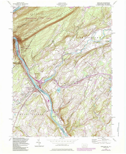 1955 Portland, PA - Pennsylvania - USGS Topographic Map