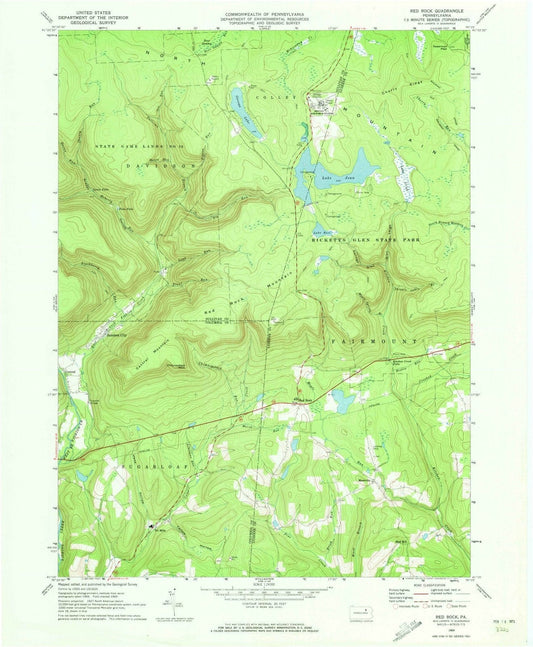 1969 Red Rock, PA - Pennsylvania - USGS Topographic Map