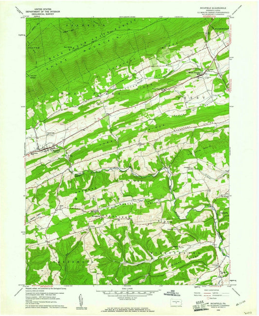 1959 Richfield, PA - Pennsylvania - USGS Topographic Map