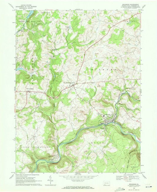 1968 Rockwood, PA - Pennsylvania - USGS Topographic Map