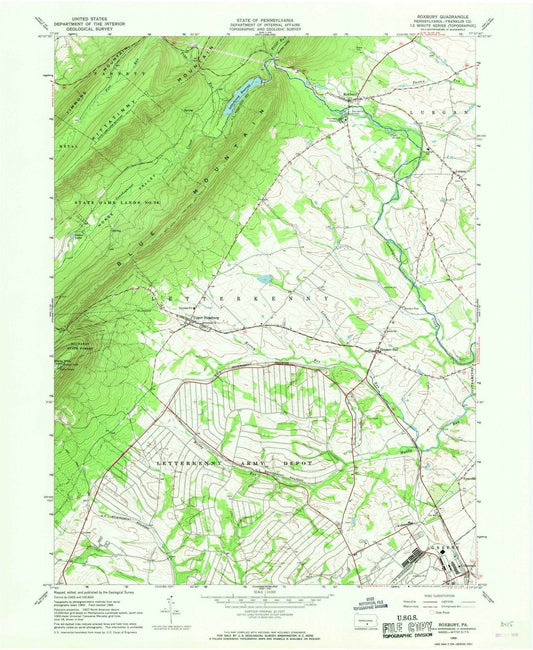 1966 Roxbury, PA - Pennsylvania - USGS Topographic Map