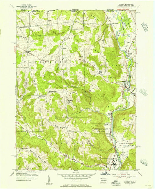 1954 Russell, PA - Pennsylvania - USGS Topographic Map