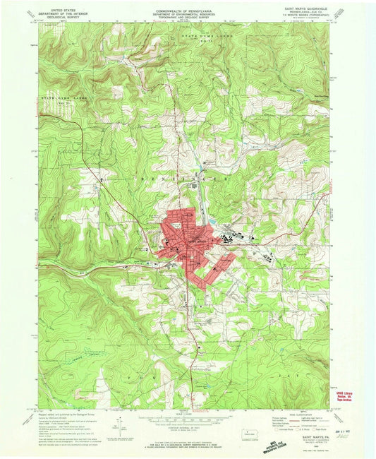 1969 Saint Marys, PA - Pennsylvania - USGS Topographic Map
