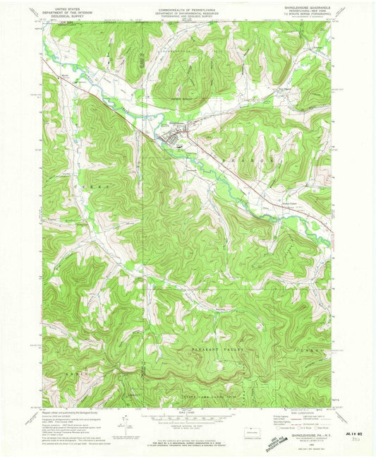 1969 Shinglehouse, PA - Pennsylvania - USGS Topographic Map