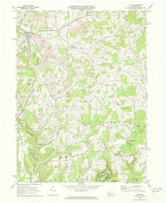 1969 Sligo, PA - Pennsylvania - USGS Topographic Map