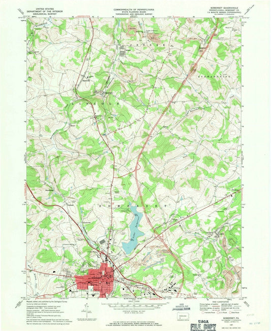 1967 Somerset, PA - Pennsylvania - USGS Topographic Map