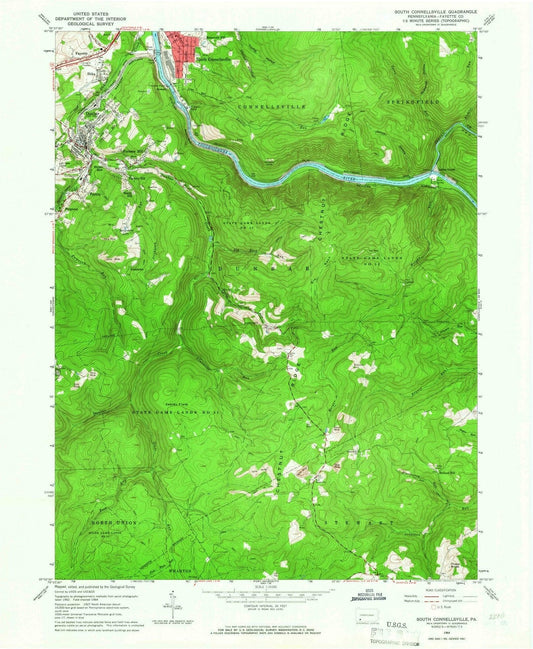 1964 South Connellsville, PA - Pennsylvania - USGS Topographic Map