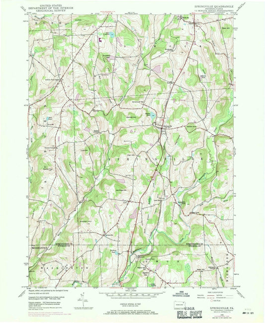 1946 Springville, PA - Pennsylvania - USGS Topographic Map