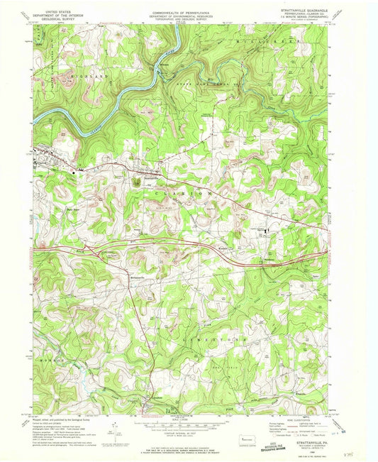 1968 Strattanville, PA - Pennsylvania - USGS Topographic Map