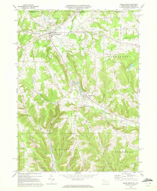 1968 Sugar Grove, PA - Pennsylvania - USGS Topographic Map