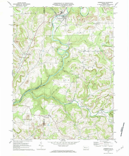 1969 Summerville, PA - Pennsylvania - USGS Topographic Map