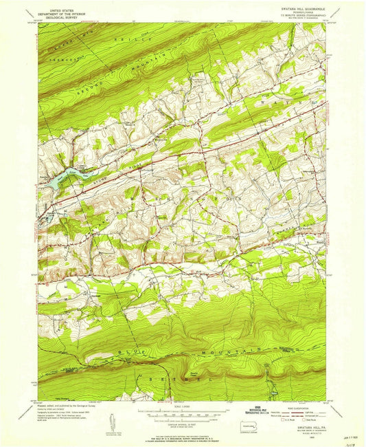 1955 Swatara Hill, PA - Pennsylvania - USGS Topographic Map