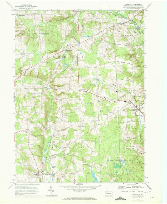 1967 Townville, PA - Pennsylvania - USGS Topographic Map