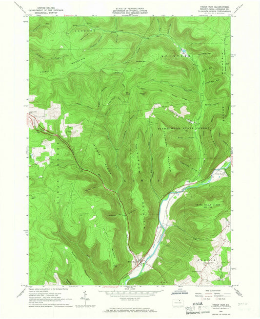 1965 Trout Run, PA - Pennsylvania - USGS Topographic Map