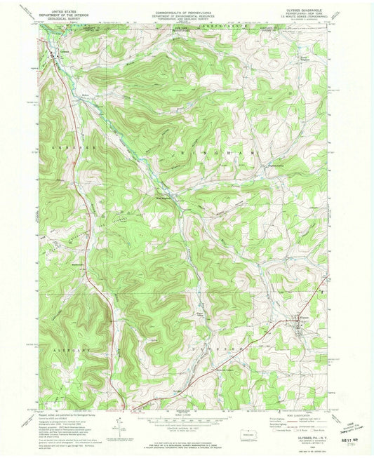 1969 Ulysses, PA - Pennsylvania - USGS Topographic Map