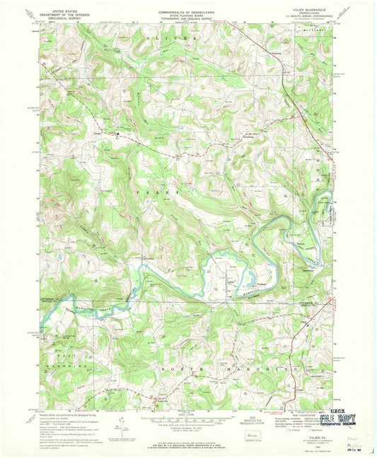 1968 Valier, PA - Pennsylvania - USGS Topographic Map
