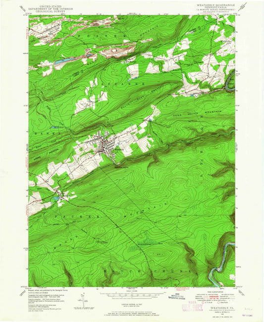 1948 Weatherly, PA - Pennsylvania - USGS Topographic Map