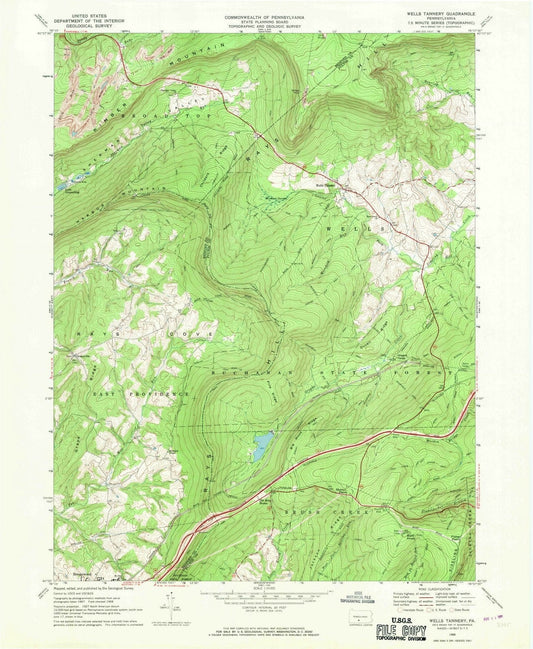 1968 Wells Tannery, PA - Pennsylvania - USGS Topographic Map