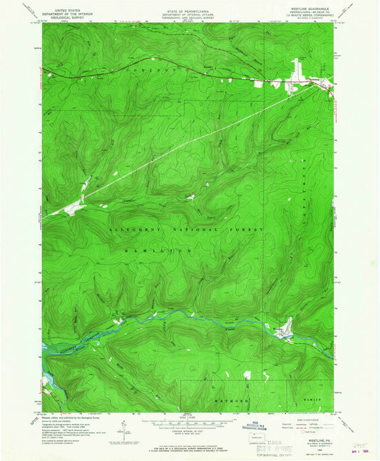 1966 Westline, PA - Pennsylvania - USGS Topographic Map