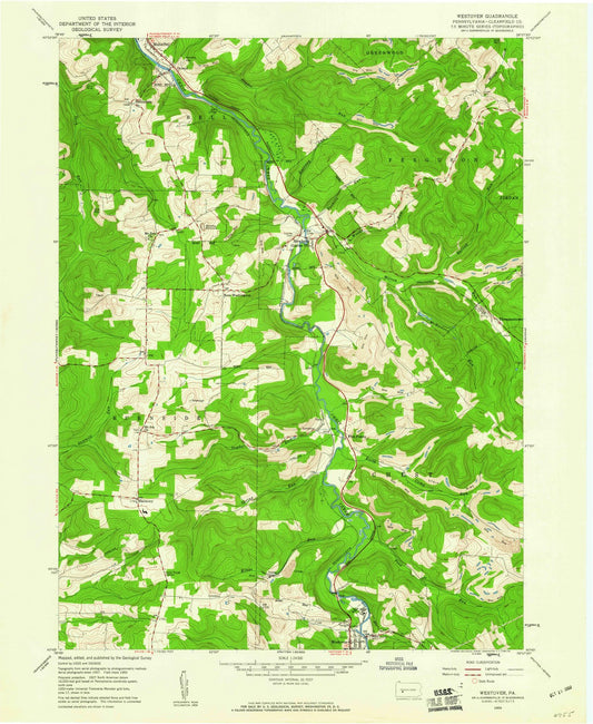 1959 Westover, PA - Pennsylvania - USGS Topographic Map