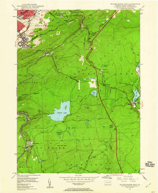 1947 Wilkes, PA - Pennsylvania - USGS Topographic Map