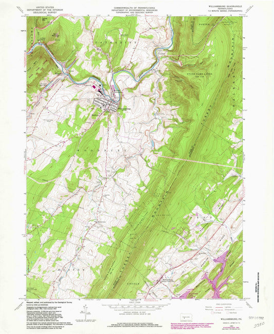 1963 Williams, PA - Pennsylvania - USGS Topographic Map