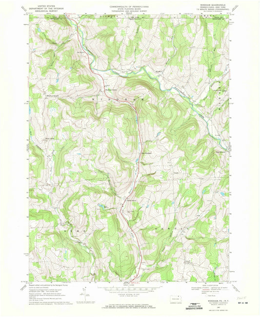 1967 Windham, PA - Pennsylvania - USGS Topographic Map
