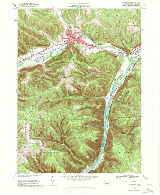 1969 Youngsville, PA - Pennsylvania - USGS Topographic Map