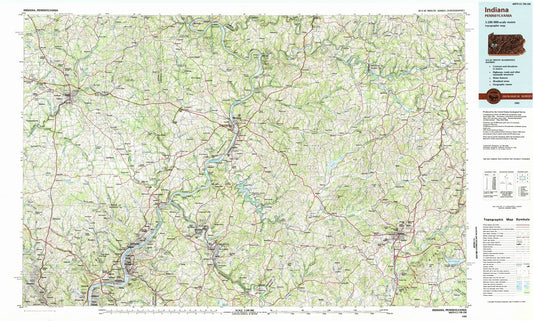1983 Indiana, PA - Pennsylvania - USGS Topographic Map