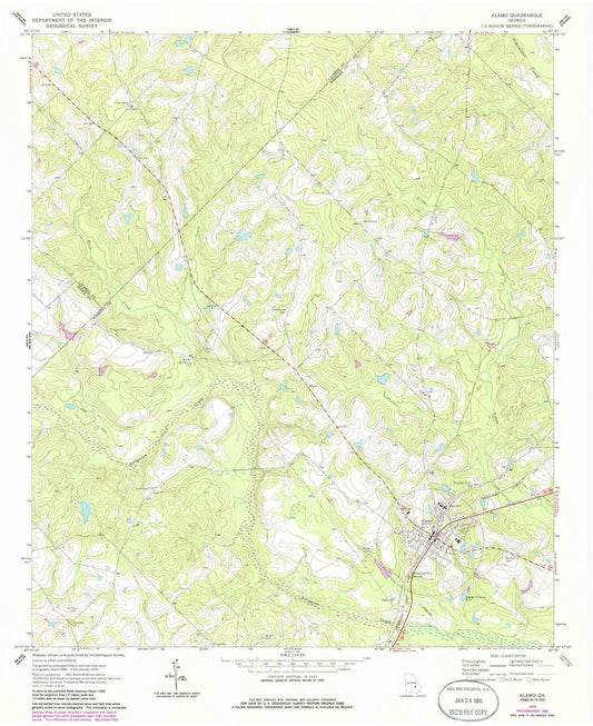 1970 Alamo, GA - Georgia - USGS Topographic Map