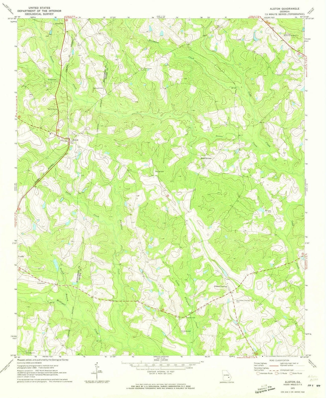 1970 Alston, GA - Georgia - USGS Topographic Map