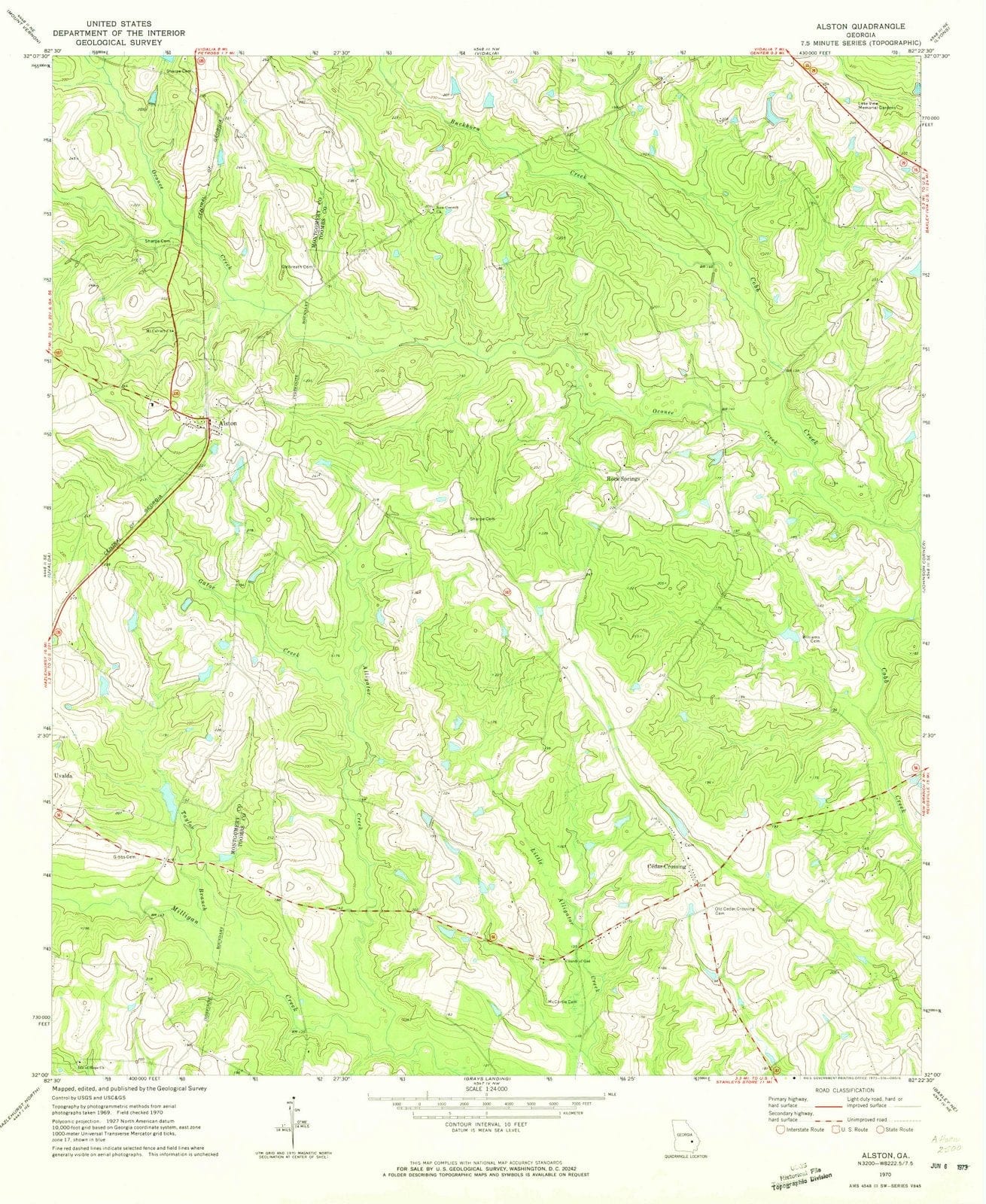 1970 Alston, GA - Georgia - USGS Topographic Map