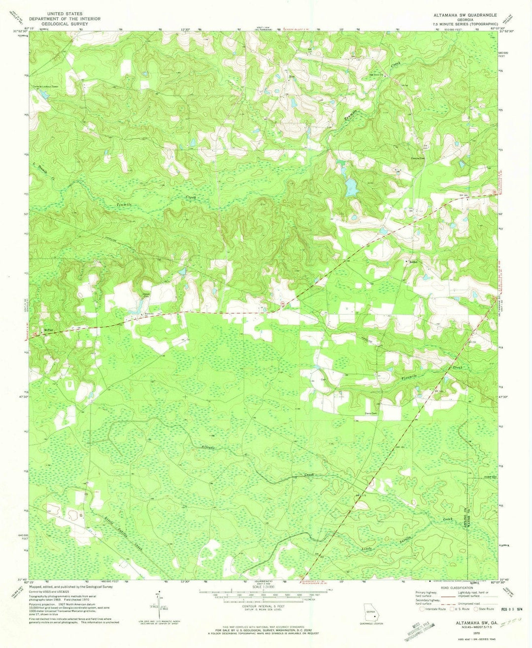 1970 Altamaha, GA - Georgia - USGS Topographic Map v2