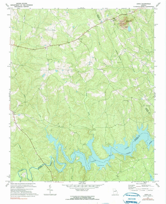 1972 Aonia, GA - Georgia - USGS Topographic Map