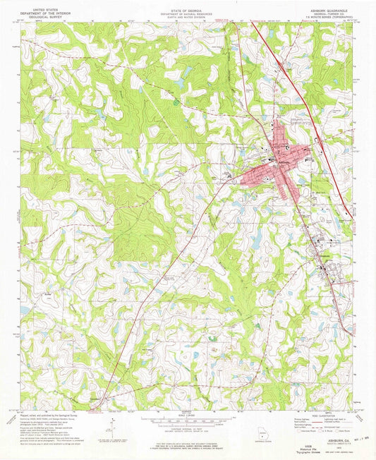 1973 Ashburn, GA - Georgia - USGS Topographic Map