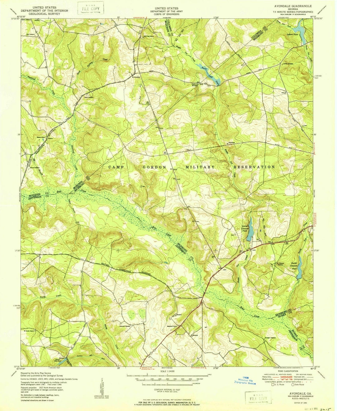 1950 Avondale, GA - Georgia - USGS Topographic Map