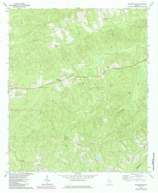 1971 Baldwinville, GA - Georgia - USGS Topographic Map
