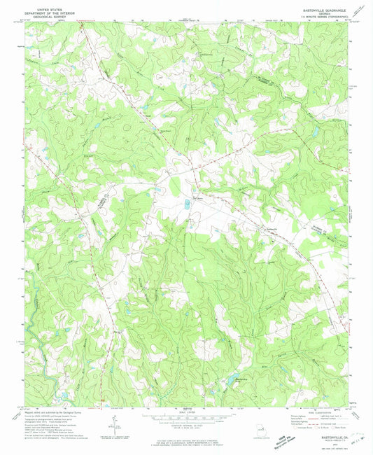 1972 Bastonville, GA - Georgia - USGS Topographic Map