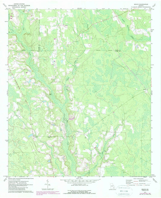 1971 Beach, GA - Georgia - USGS Topographic Map