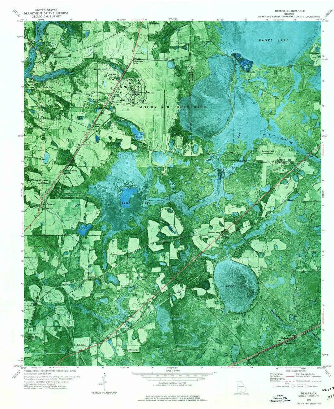 1971 Bemiss, GA - Georgia - USGS Topographic Map