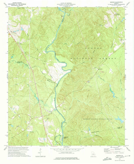 1973 Berner, GA - Georgia - USGS Topographic Map