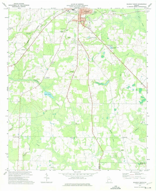 1973 Blakely South, GA - Georgia - USGS Topographic Map