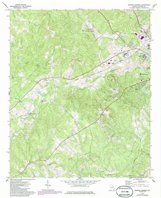 1972 Browns Crossing, GA - Georgia - USGS Topographic Map