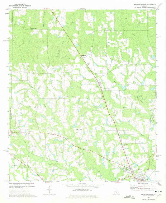 1972 Broxton North, GA - Georgia - USGS Topographic Map