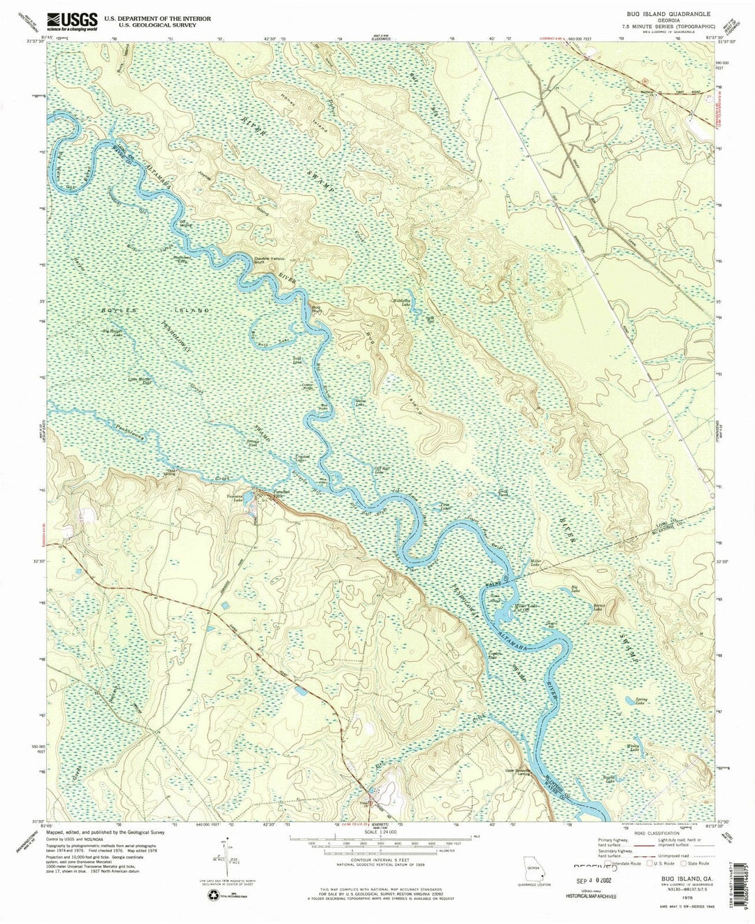 1978 Bug Island, GA - Georgia - USGS Topographic Map