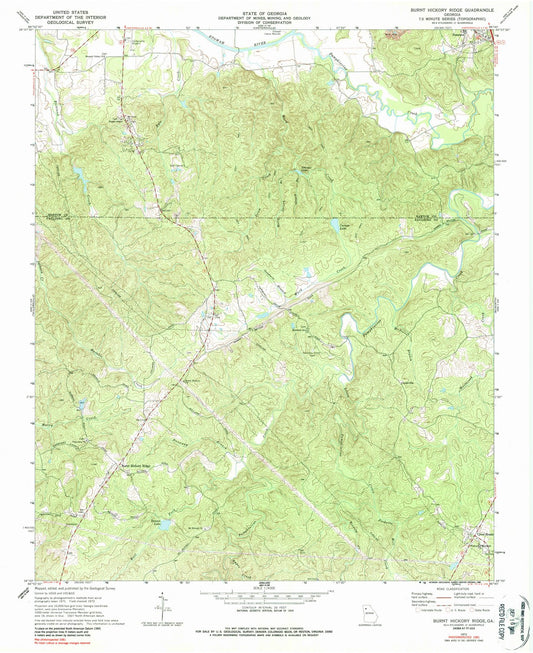 1972 Burnt Hockory Ridge, GA - Georgia - USGS Topographic Map