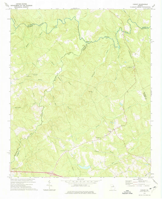 1972 Cadley, GA - Georgia - USGS Topographic Map